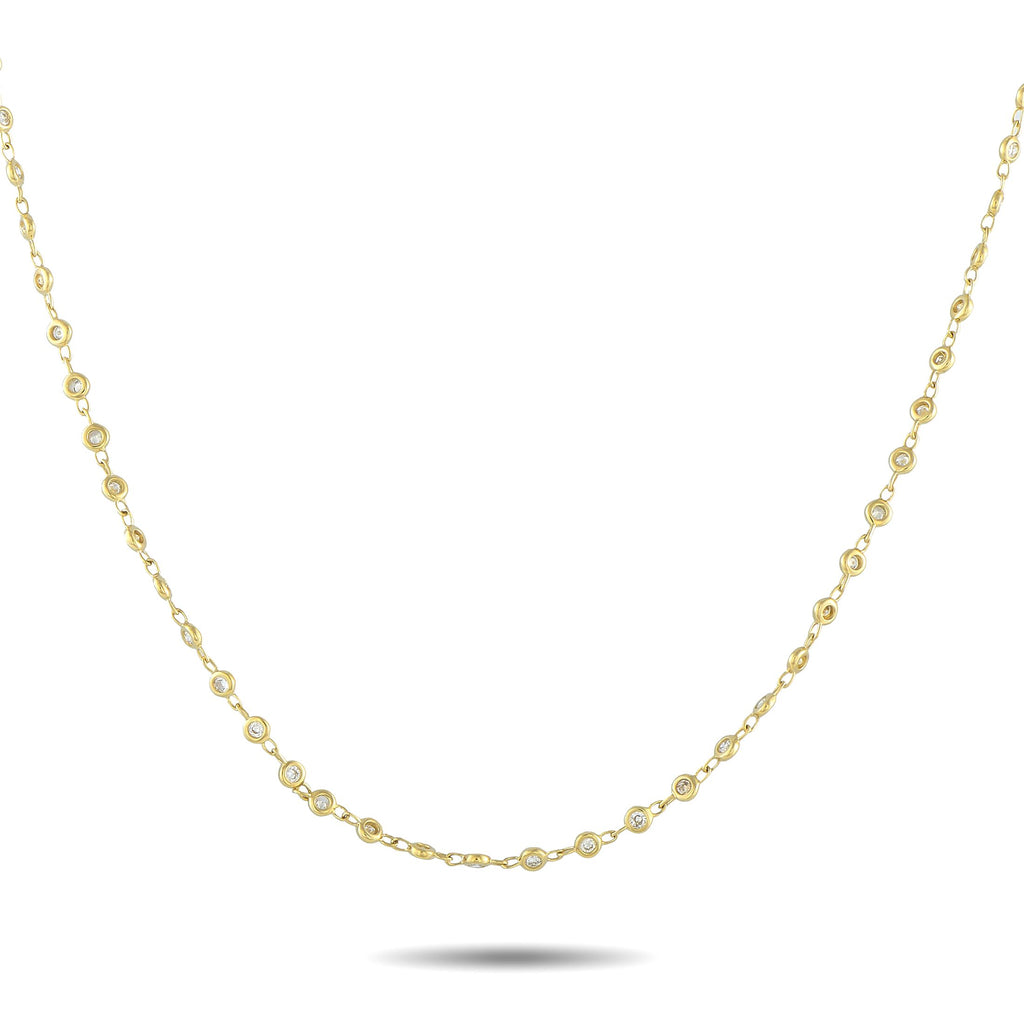 Exclusive 18K Yellow Gold 2.0ct Diamond Necklace – This understated necklace will look elegant no matter if it’s worn alone o