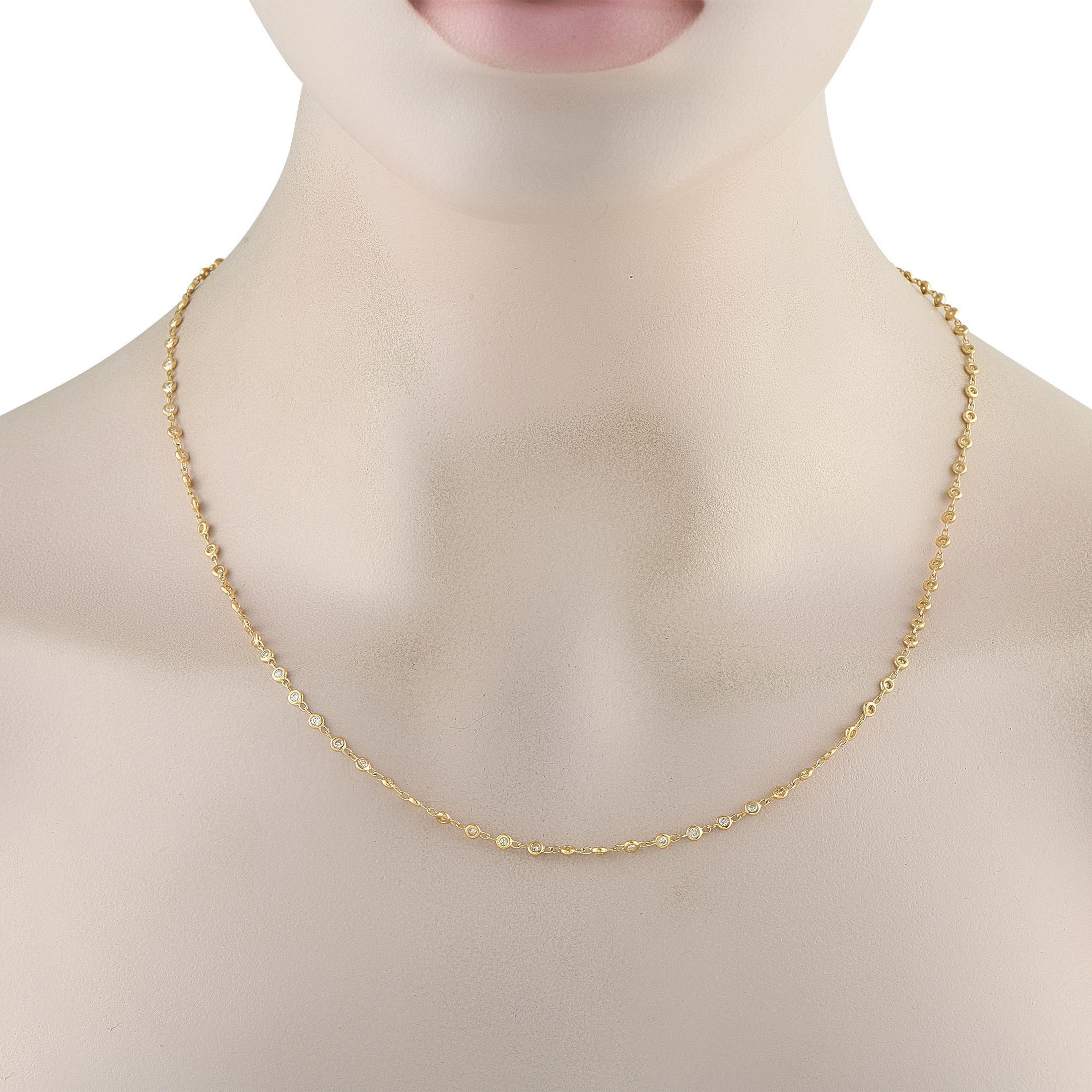 Exclusive 18K Yellow Gold 2.0ct Diamond Necklace