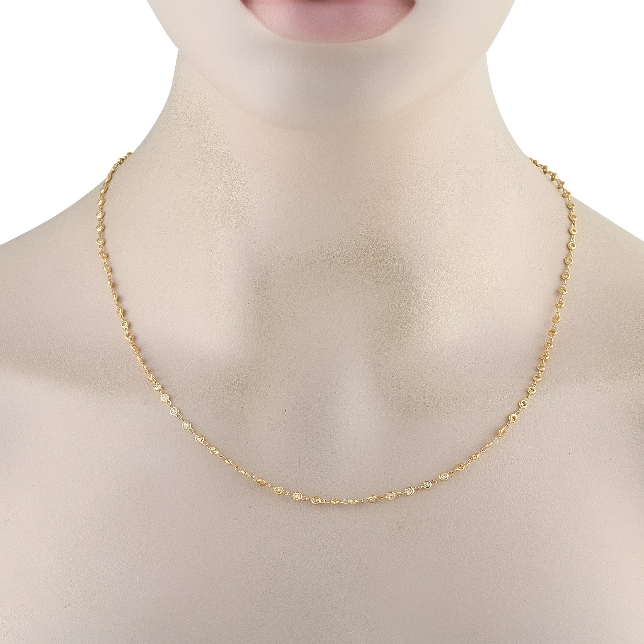 Exclusive 18K Yellow Gold 2.0ct Diamond Necklace
