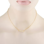 Exclusive 18K Yellow Gold 0.75ct Diamond Bar Link Necklace