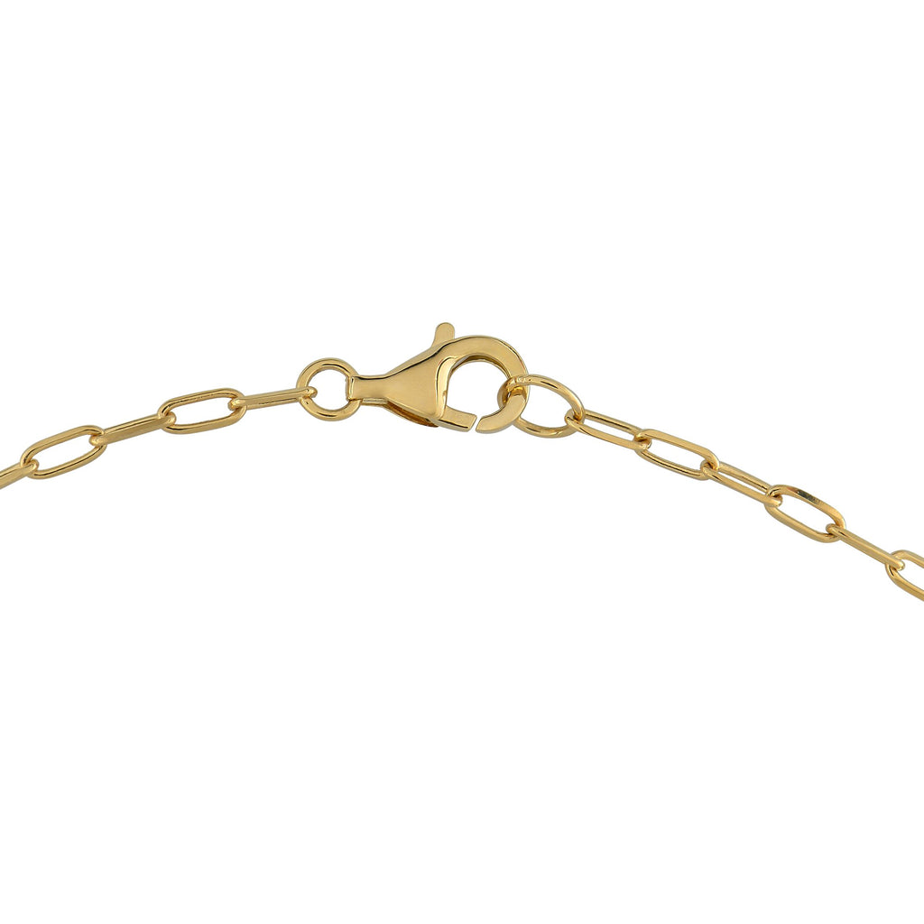 Exclusive 18K Yellow Gold 0.75ct Diamond Bar Link Necklace