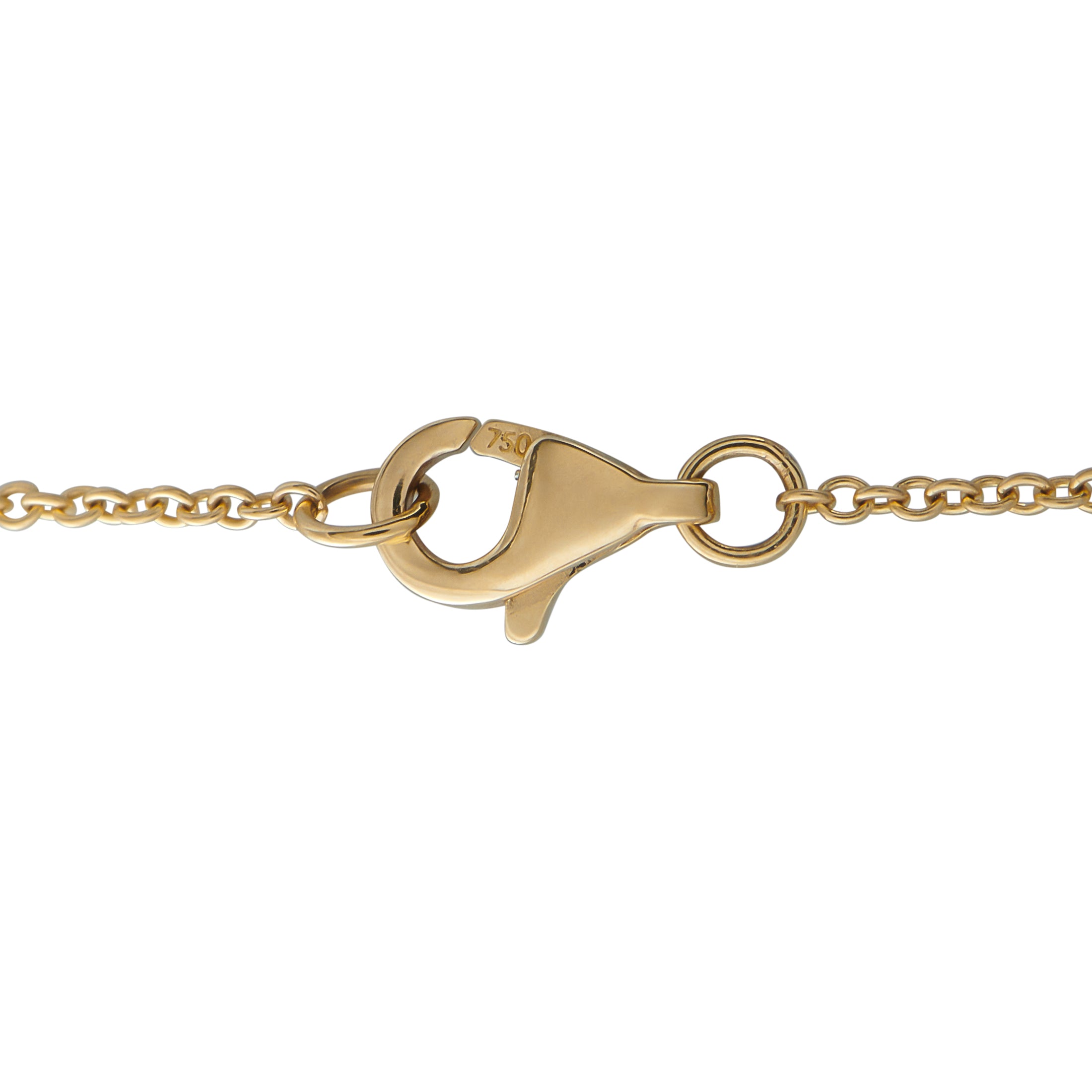 18K Yellow Gold 1.0ct Diamond Flower Necklace