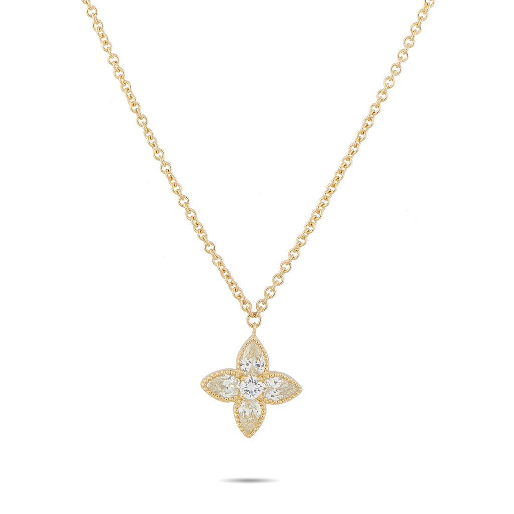 18K Yellow Gold 0.95ct Diamond Necklace