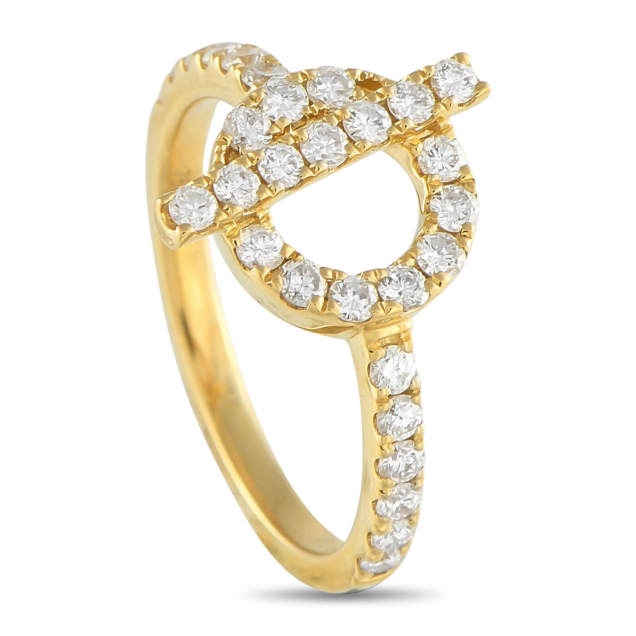 Exclusive 18K Yellow Gold 0.55ct Diamond Ring – Anyone with a minimalist design aesthetic will appreciate this elegant ring