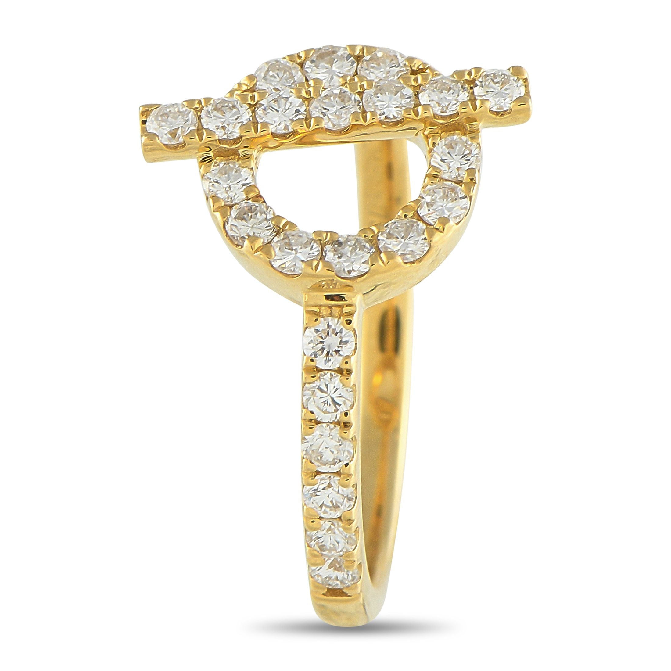 Exclusive 18K Yellow Gold 0.55ct Diamond Ring