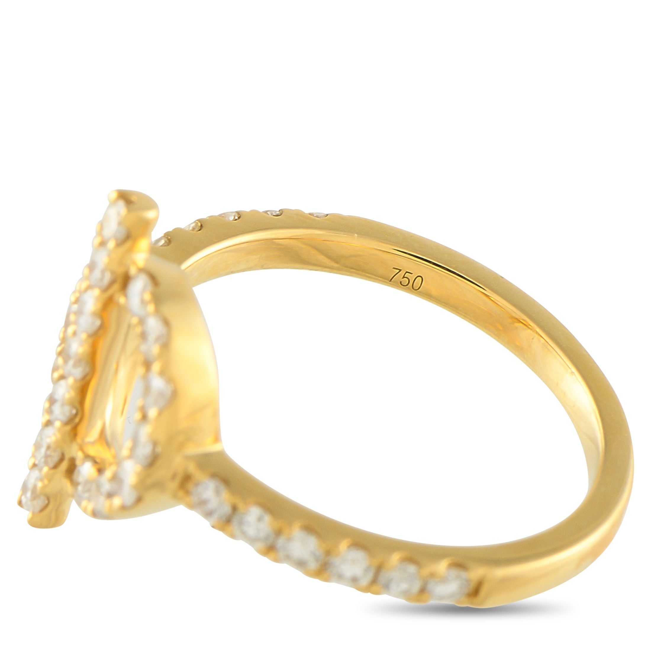 Exclusive 18K Yellow Gold 0.55ct Diamond Ring