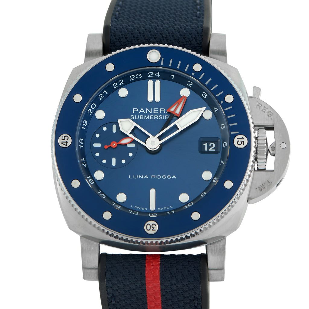 Officine Panerai Submersible GMT Luna Rossa Titanium Watch
