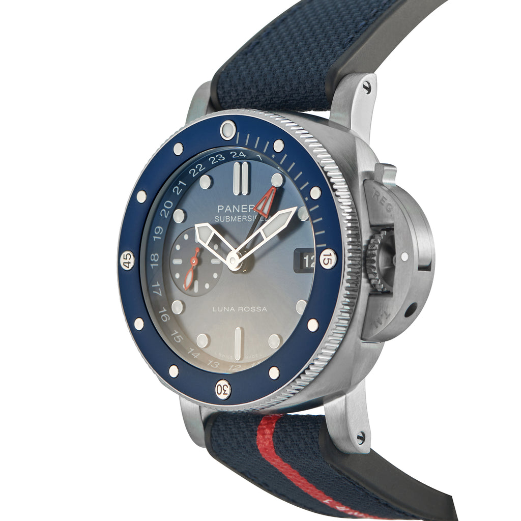 Officine Panerai Submersible GMT Luna Rossa Titanium Watch