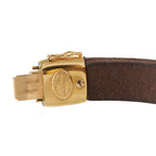 OROMALIA SALVATORE BARBERI18K Yellow Gold 1.43ct Diamond Leather Bracelet