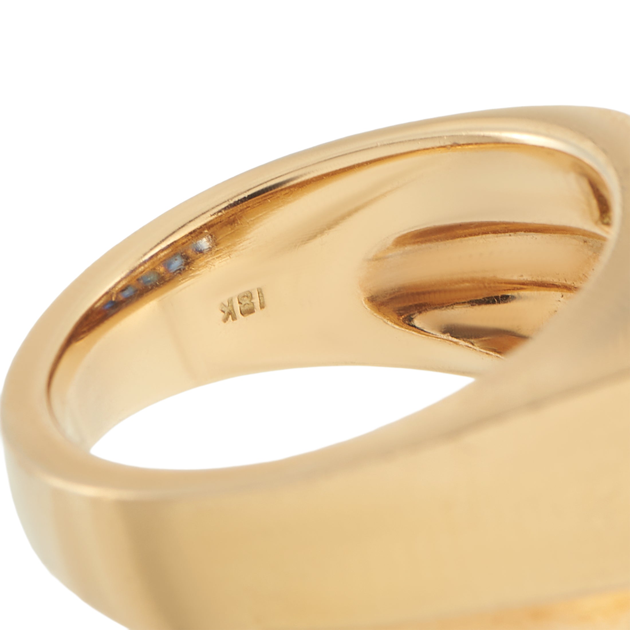 Oscar Heyman18K Yellow Gold 0.82ct Diamond and Sapphire Ring