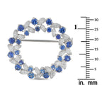 Oscar HeymanPlatinum 1.70ct Diamond and Sapphire Circle Brooch