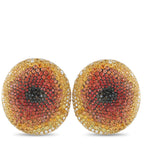 Palmiero 18K Yellow Gold 2.90ct Diamond and Sapphire Clip-On Earrings