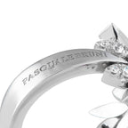 Pasquale Bruni 18K White Gold 0.45ct Diamond and Amethyst Ring