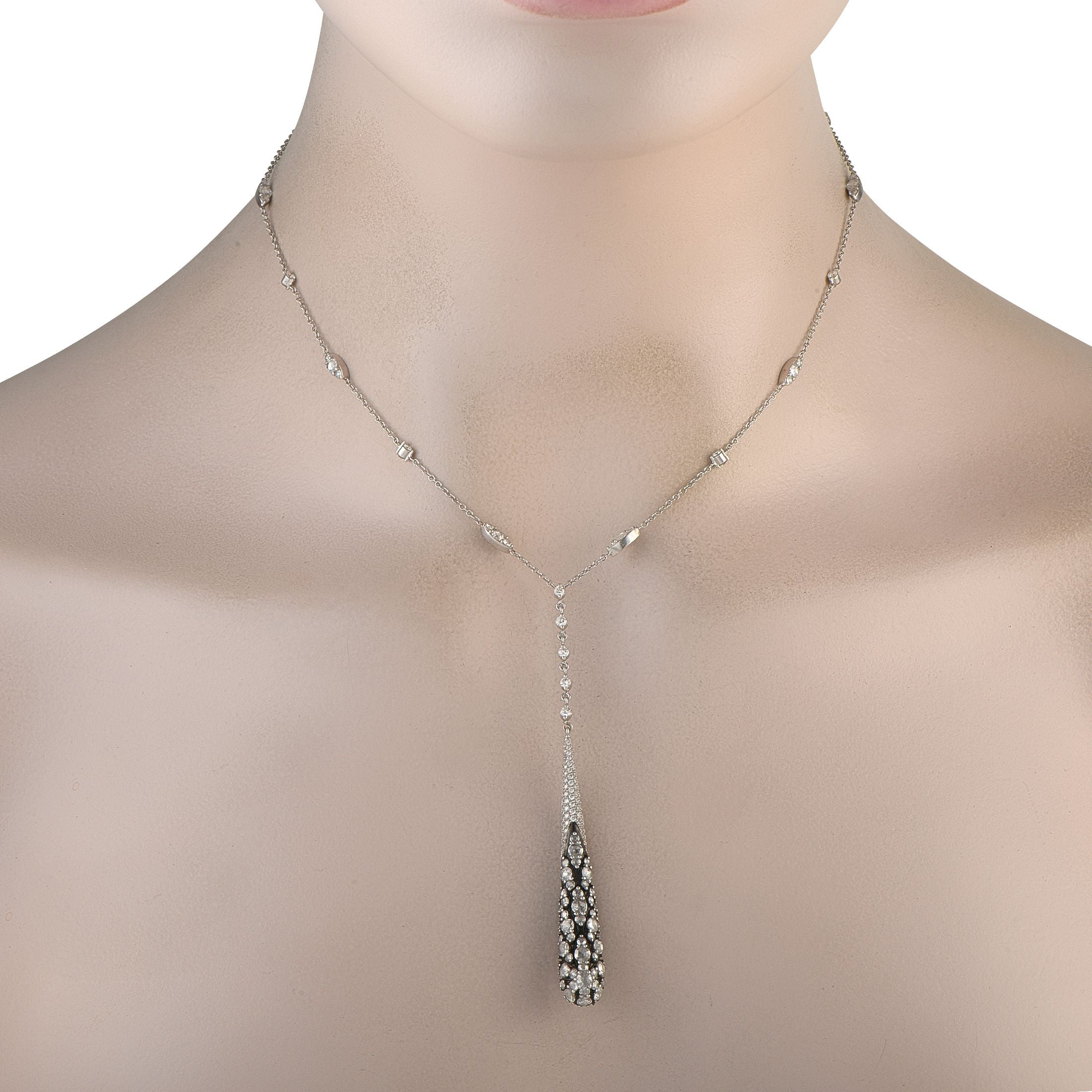 Pasquale Bruni 18K White Gold 3.41ct Diamond Necklace