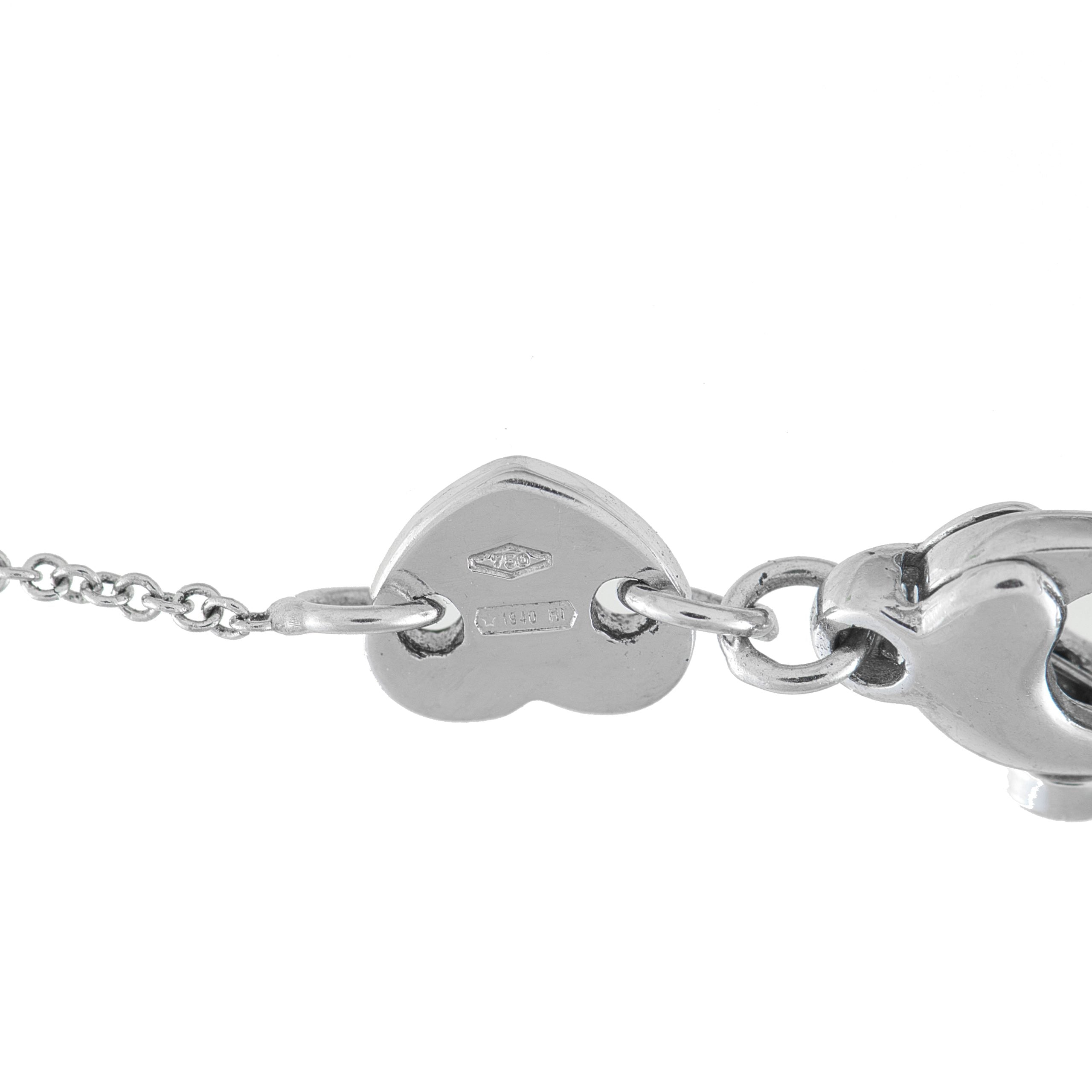 Pasquale Bruni 18K White Gold 2.04ct Diamond and Sapphire Necklace