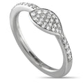 Pasquale Bruni 18K white gold diamond ring with pavé-set oval top