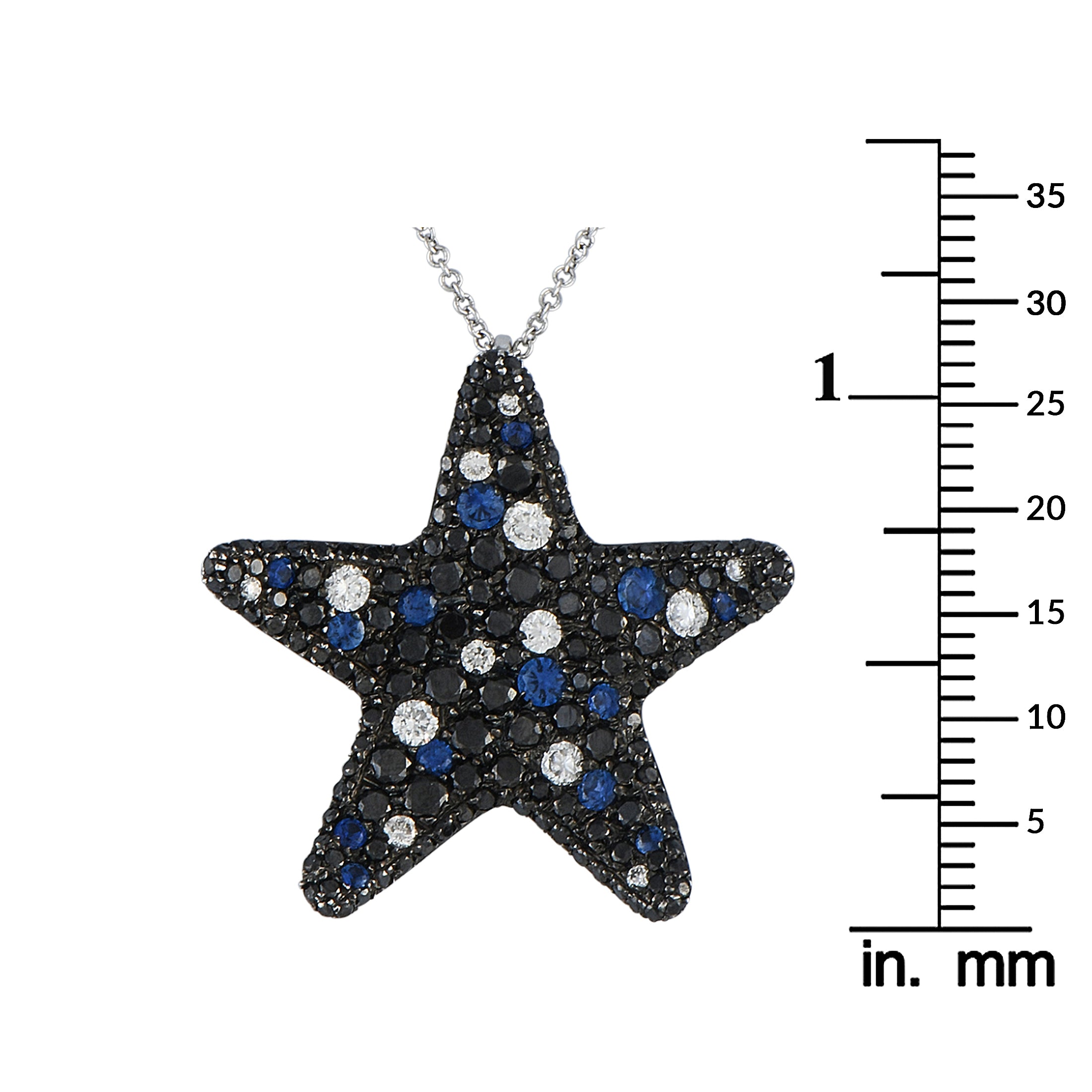 Pasquale Bruni 18K White Gold 2.04ct Diamond and Sapphire Necklace