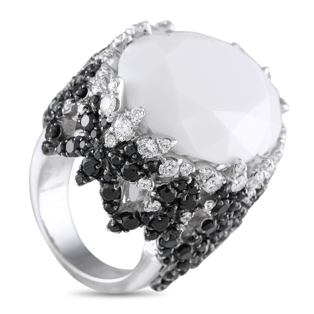 Pasquale Bruni18K White Gold 5.01ct Diamond and Agate Ring PB22-050225 – An undeniably opulent design makes this Pasquale Bru