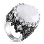 Pasquale Bruni18K White Gold 5.01ct Diamond and Agate Ring PB22-050225 – An undeniably opulent design makes this Pasquale Bru