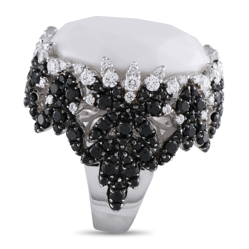 Pasquale Bruni 18K White Gold 5.01ct Diamond and Agate Ring