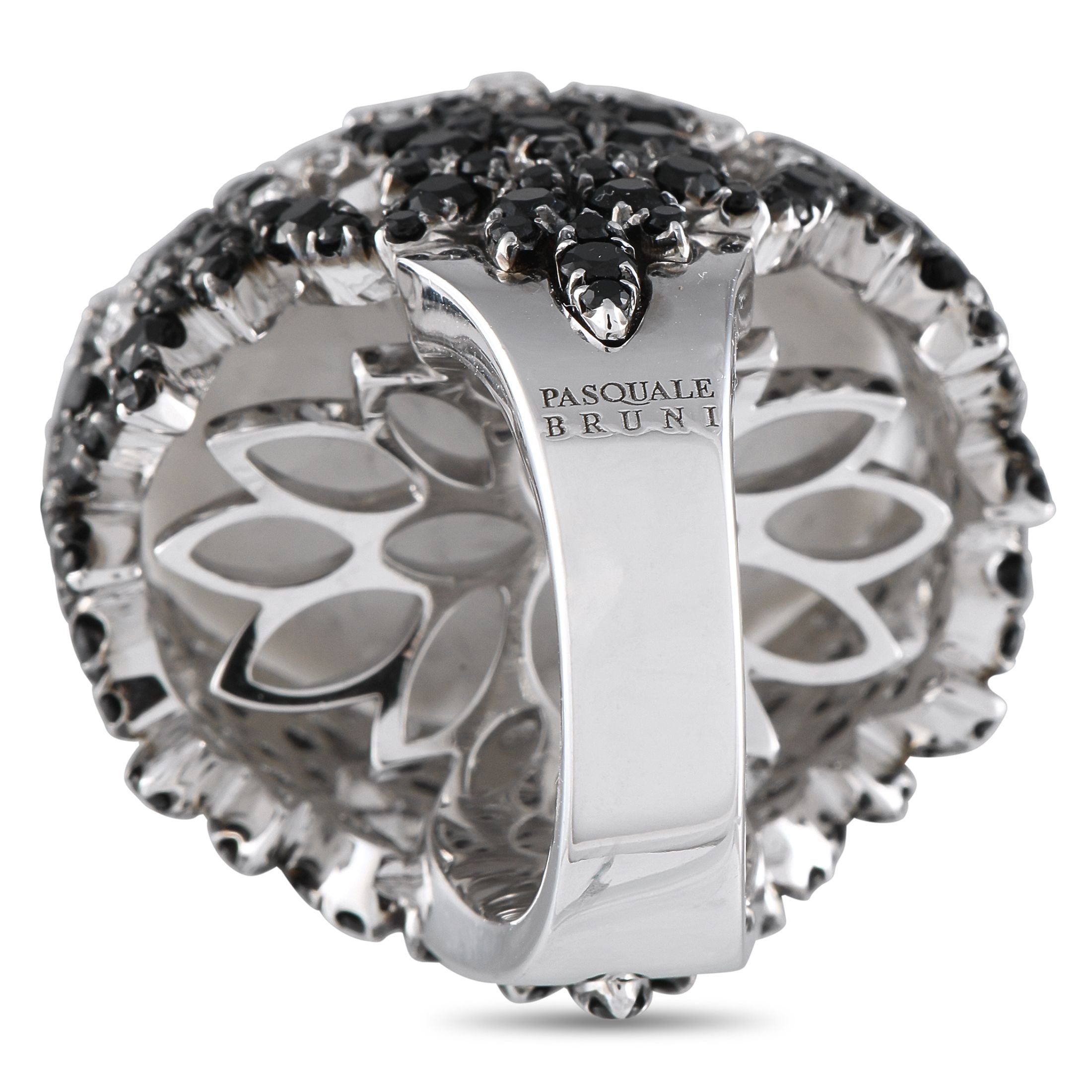 Pasquale Bruni 18K White Gold 5.01ct Diamond and Agate Ring