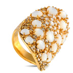 Pasquale BruniMandala 18K Yellow Gold 2.65ct Diamond and Mother of Pearl Ring PB07-050225 – An eye-catching ring that capture