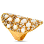 Pasquale Bruni Mandala 18K Yellow Gold 2.65ct Diamond and Mother of Pearl Ring