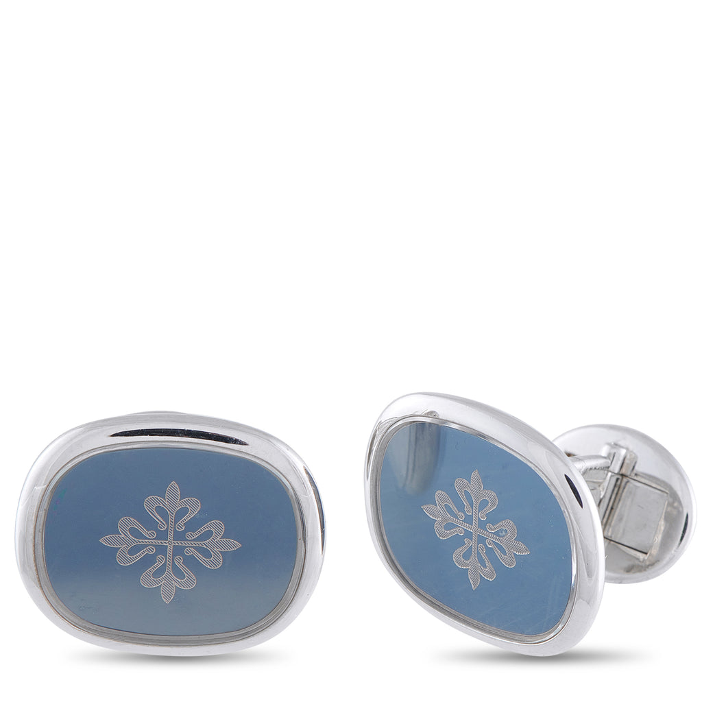 Patek Philippe 18K White Gold Calatrava Cross Cufflinks PP16-040926