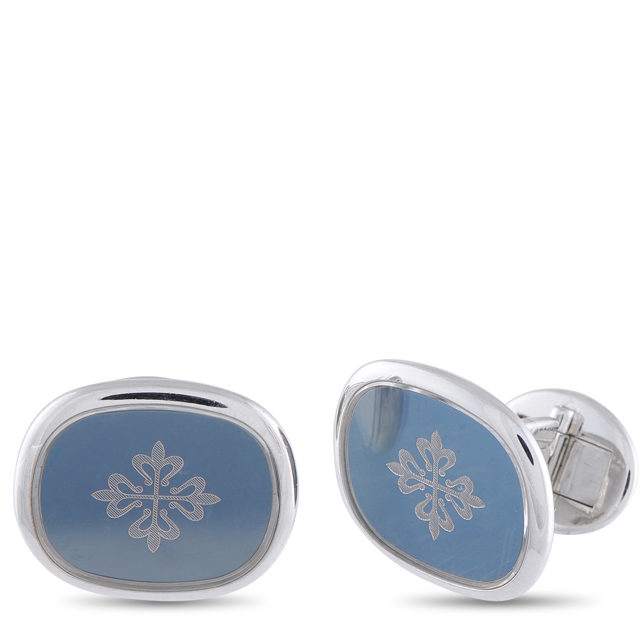 Patek Philippe 18K White Gold Calatrava Cross Cufflinks PP16-040926