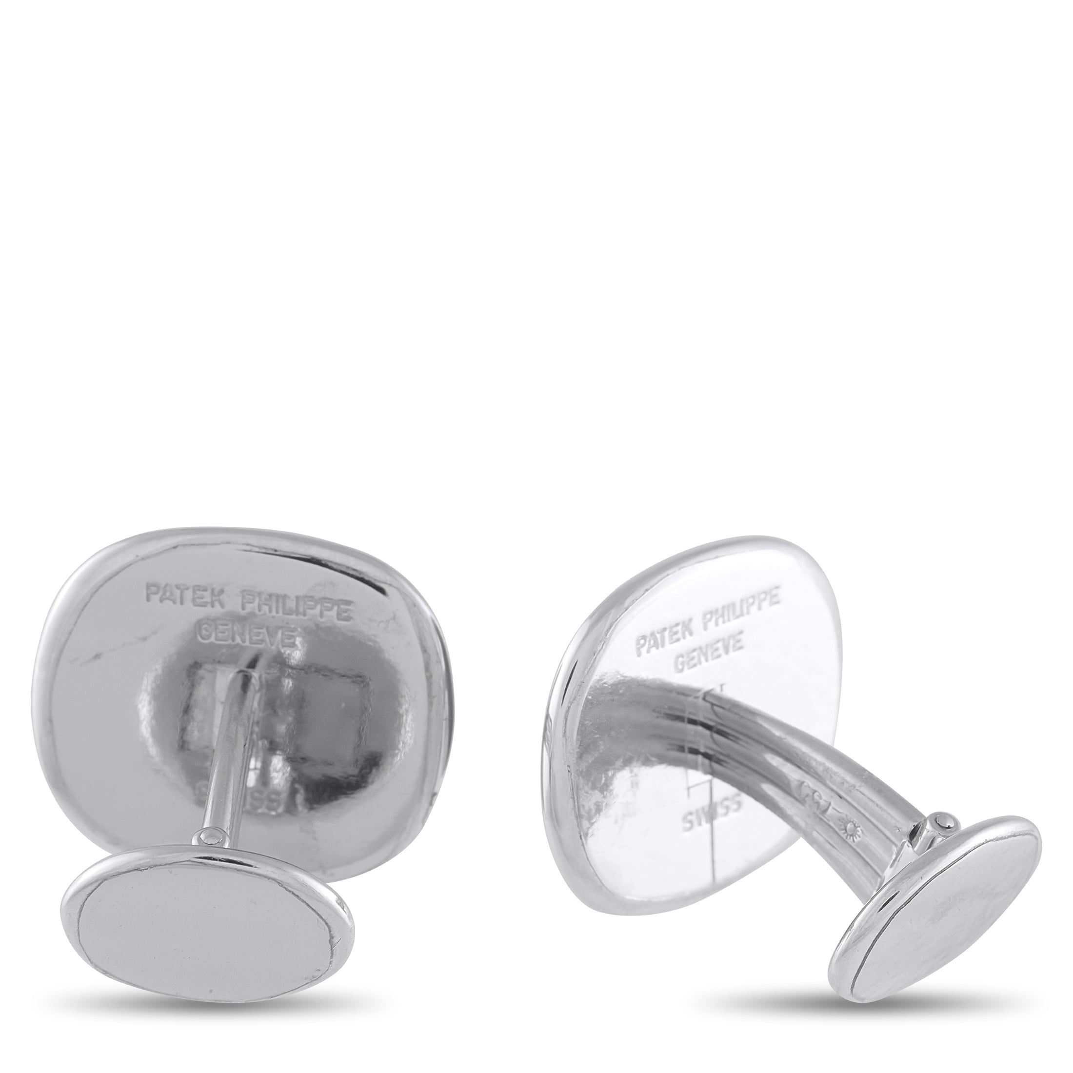 Patek Philippe 18K White Gold Calatrava Cross Cufflinks