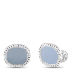 Patek Philippe 18K White Gold 1.50ct Diamond Cufflinks