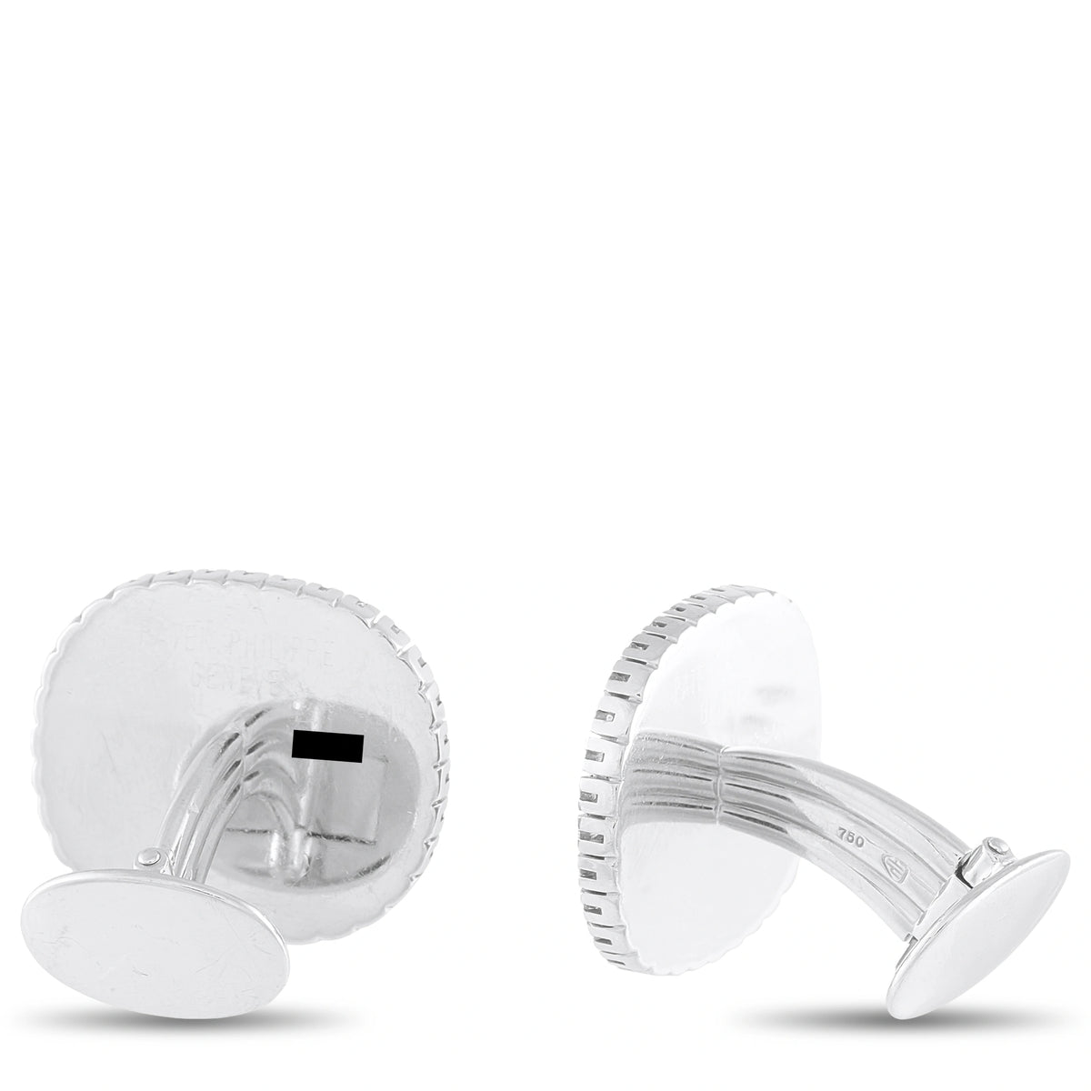 Patek Philippe 18K White Gold 1.50ct Diamond Cufflinks