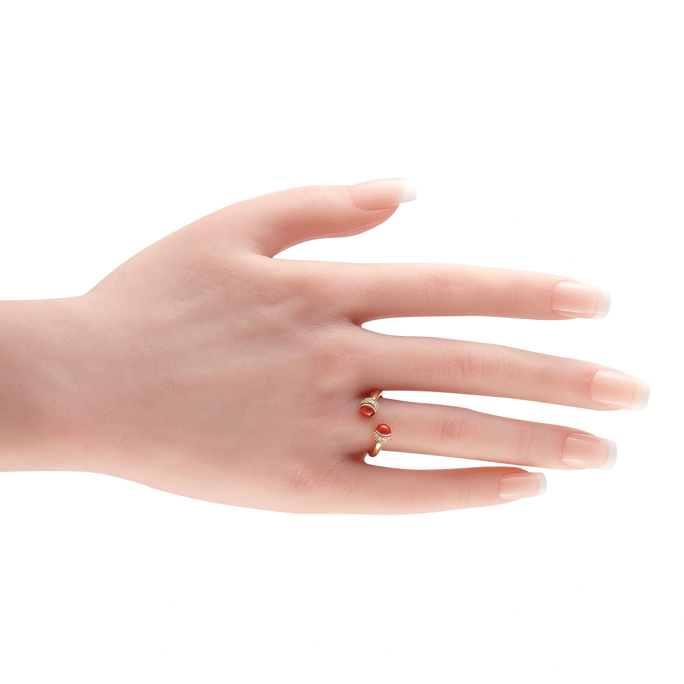 Piaget Possession 18K Rose Gold Diamond Carnelian Ring