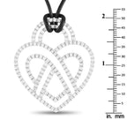 Poiray 18K White Gold 3.75ct Diamond Heart Necklace