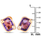 PomellatoRitratto 18K Yellow Gold Diamond and Amethyst Earrings