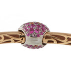 Pomellato Tango 18K Rose Gold, Silver, Diamond and Pink Sapphire Bracelet