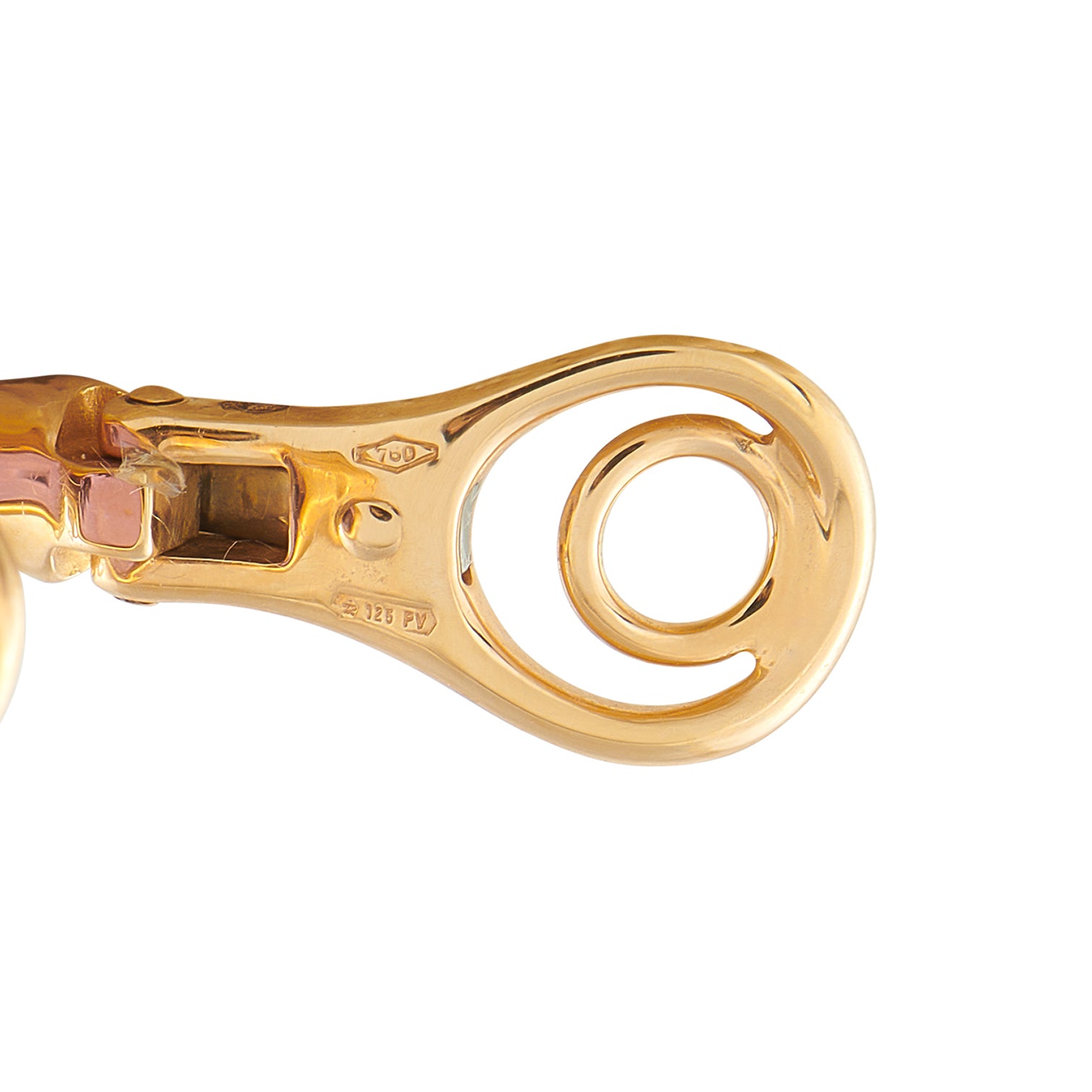 Pomellato Ritratto 18K Yellow Gold Diamond and Amethyst Clip-On Earrings