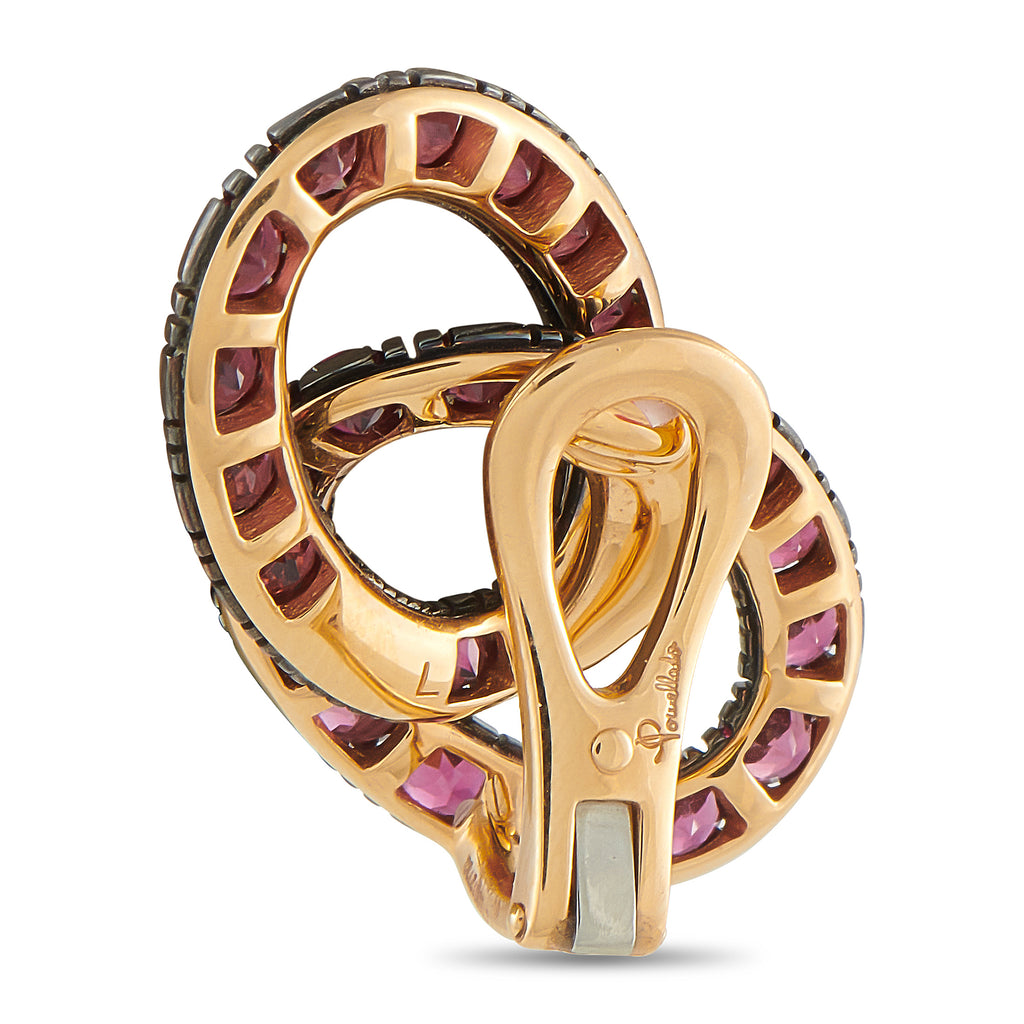Pomellato Tango 18K Rose Gold Pink Tourmaline Earrings