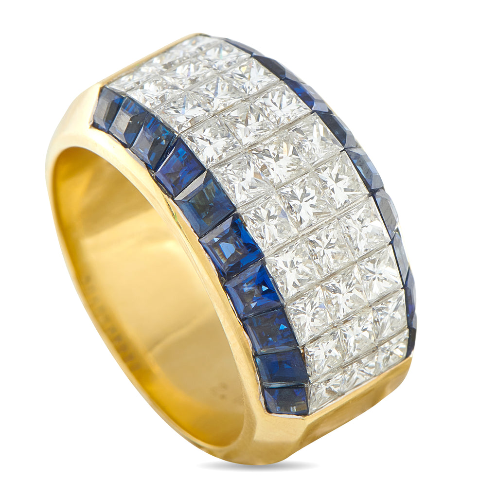 Quad18K Yellow Gold 2.14ct Diamond and Emerald Ring