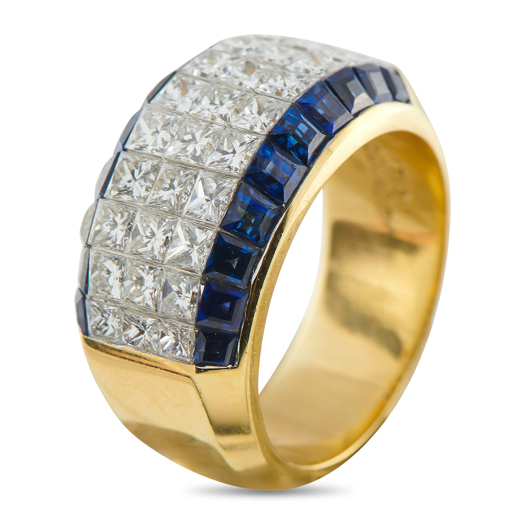 Quad18K Yellow Gold 2.14ct Diamond and Emerald Ring