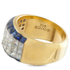 Quad18K Yellow Gold 2.14ct Diamond and Emerald Ring