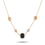 Roberto Coin 18K Rose Gold Diamond and Onyx Necklace