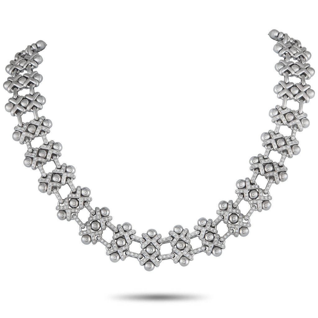 Roberto Coin18K White Gold 0.95ct Diamond Necklace RC05-051925 – This Roberto Coin necklace will continually make a statement