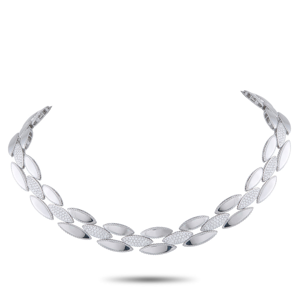 ROBERTO COIN 18K White Gold 2.50ct Diamond Choker Necklace