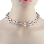 ROBERTO COIN 18K White Gold 2.50ct Diamond Choker Necklace
