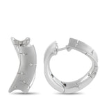 Roberto Coin 18K White Gold Convex Hoop Earrings