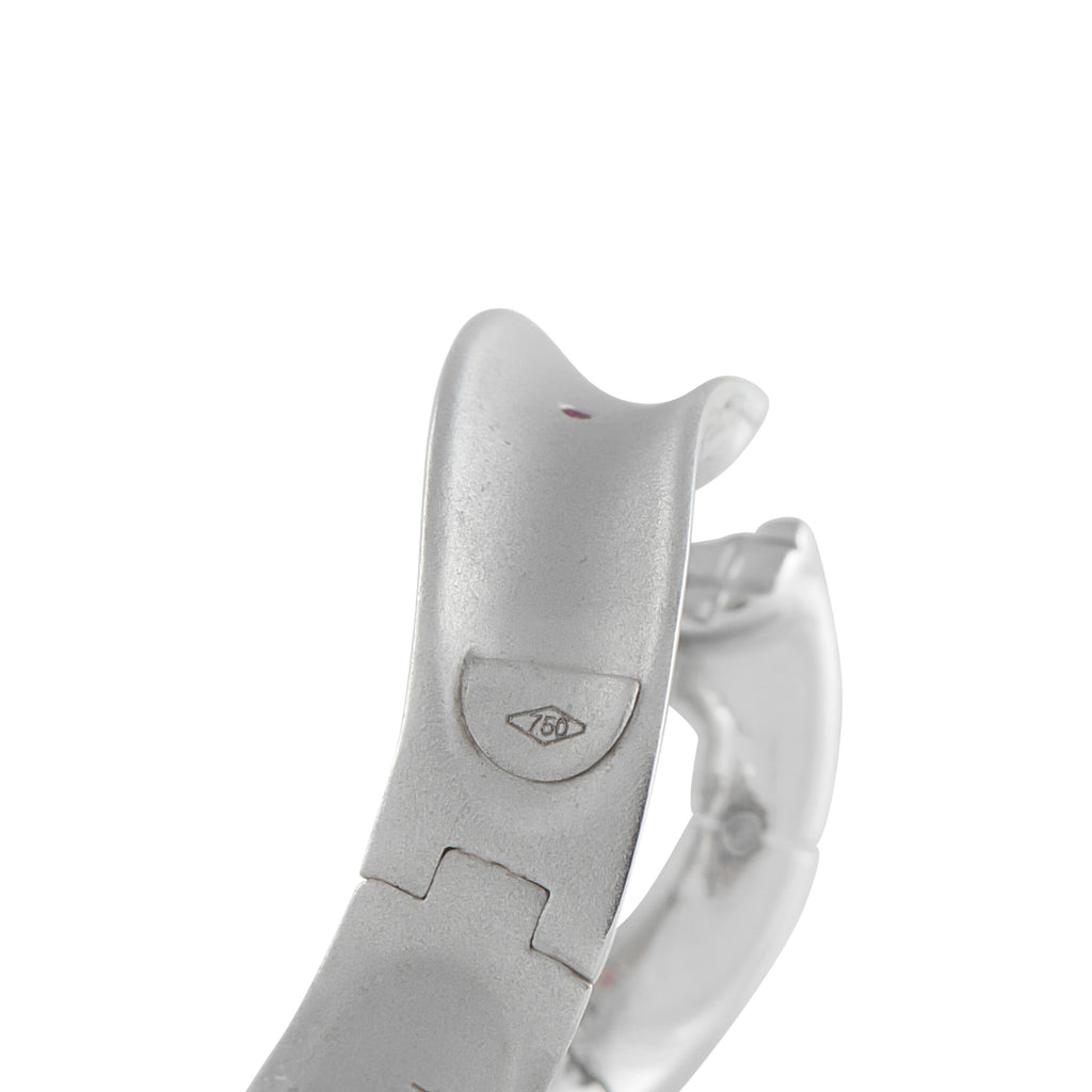 Roberto Coin 18K White Gold Convex Hoop Earrings