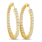 ROBERTO COIN 18K Yellow Gold 2.85ct Diamond Hoop Earrings