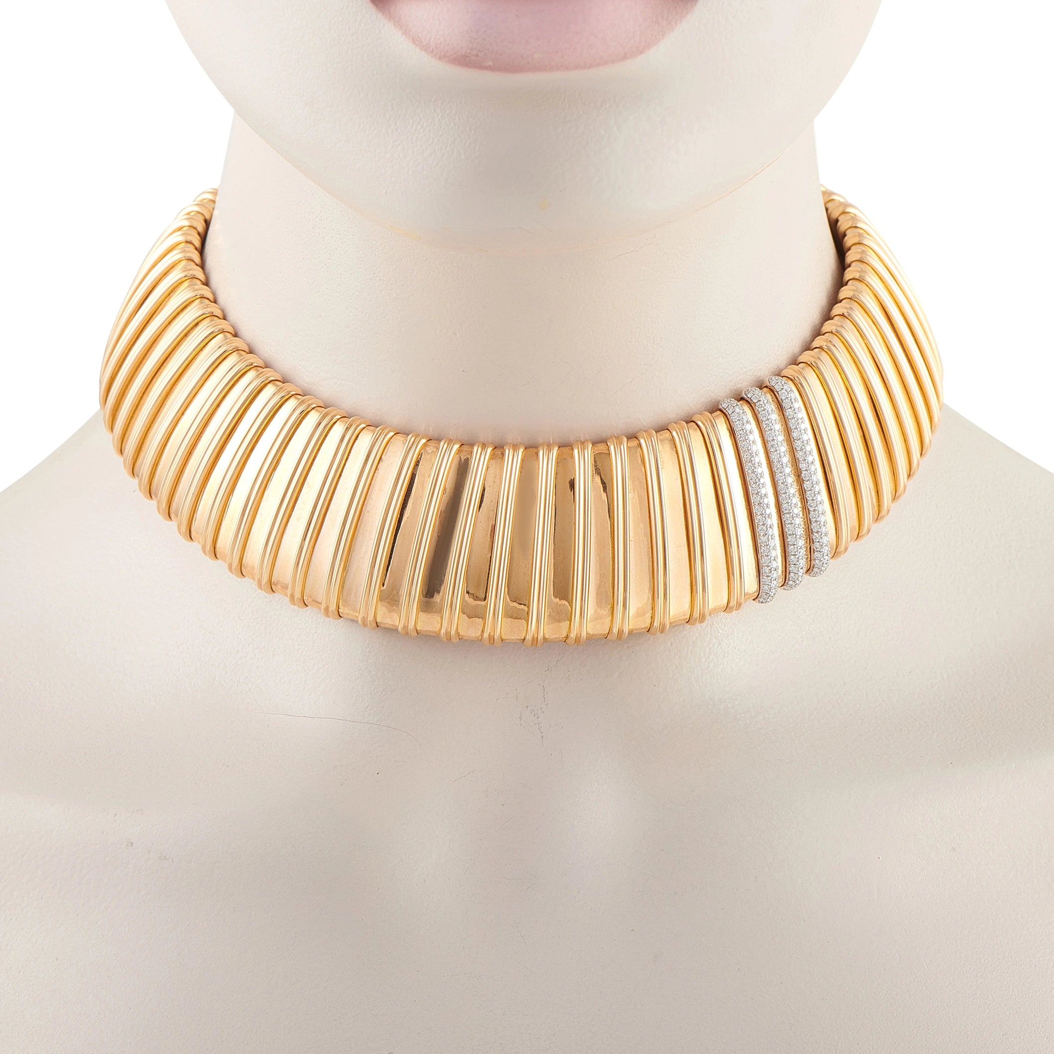 Roberto Coin 18K Yellow Gold 1.98ct Diamond Collar Necklace