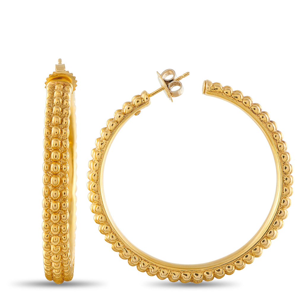 ROBERTO COIN 18K Yellow Gold Hoop Earrings
